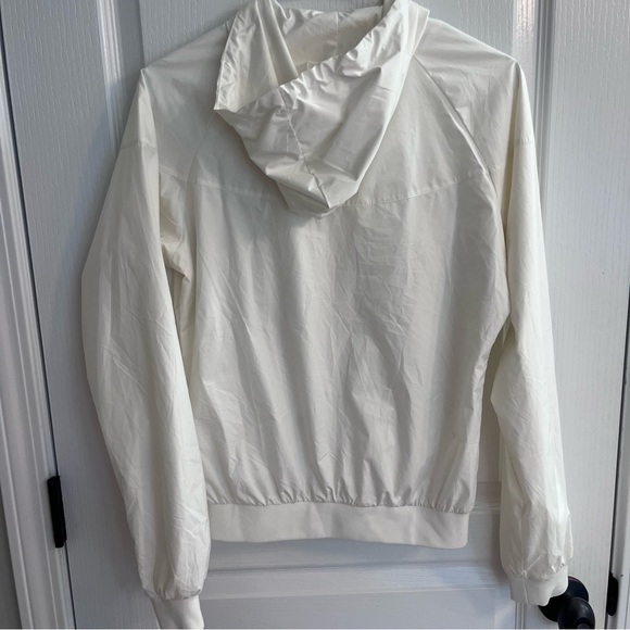 Nike Windrunner White Black Full Zip Up Lightweight Hooded Jacket Small - Picture 10 of 13